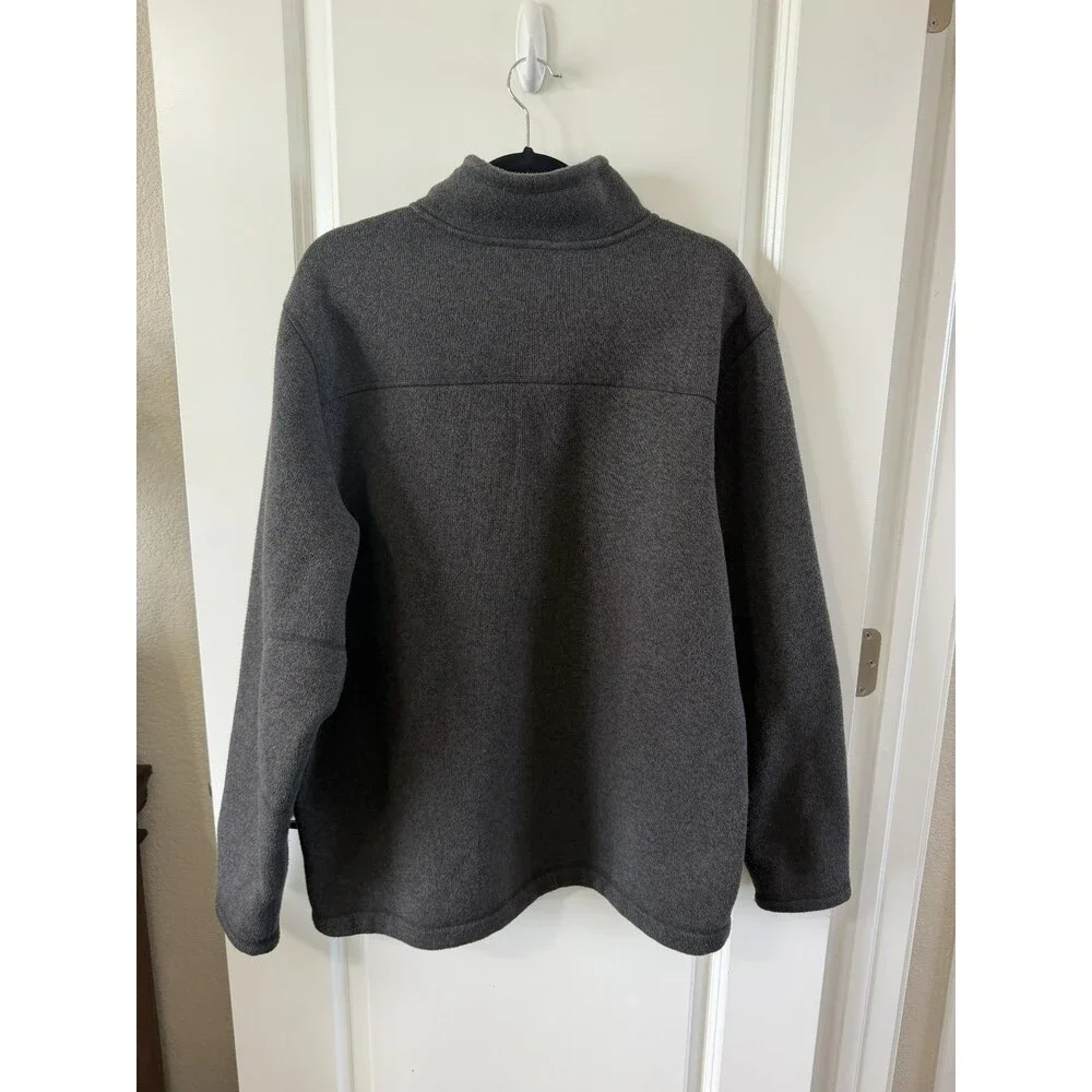 The North Face Mens Quarter Zip Fleece Pullover Gray XL
